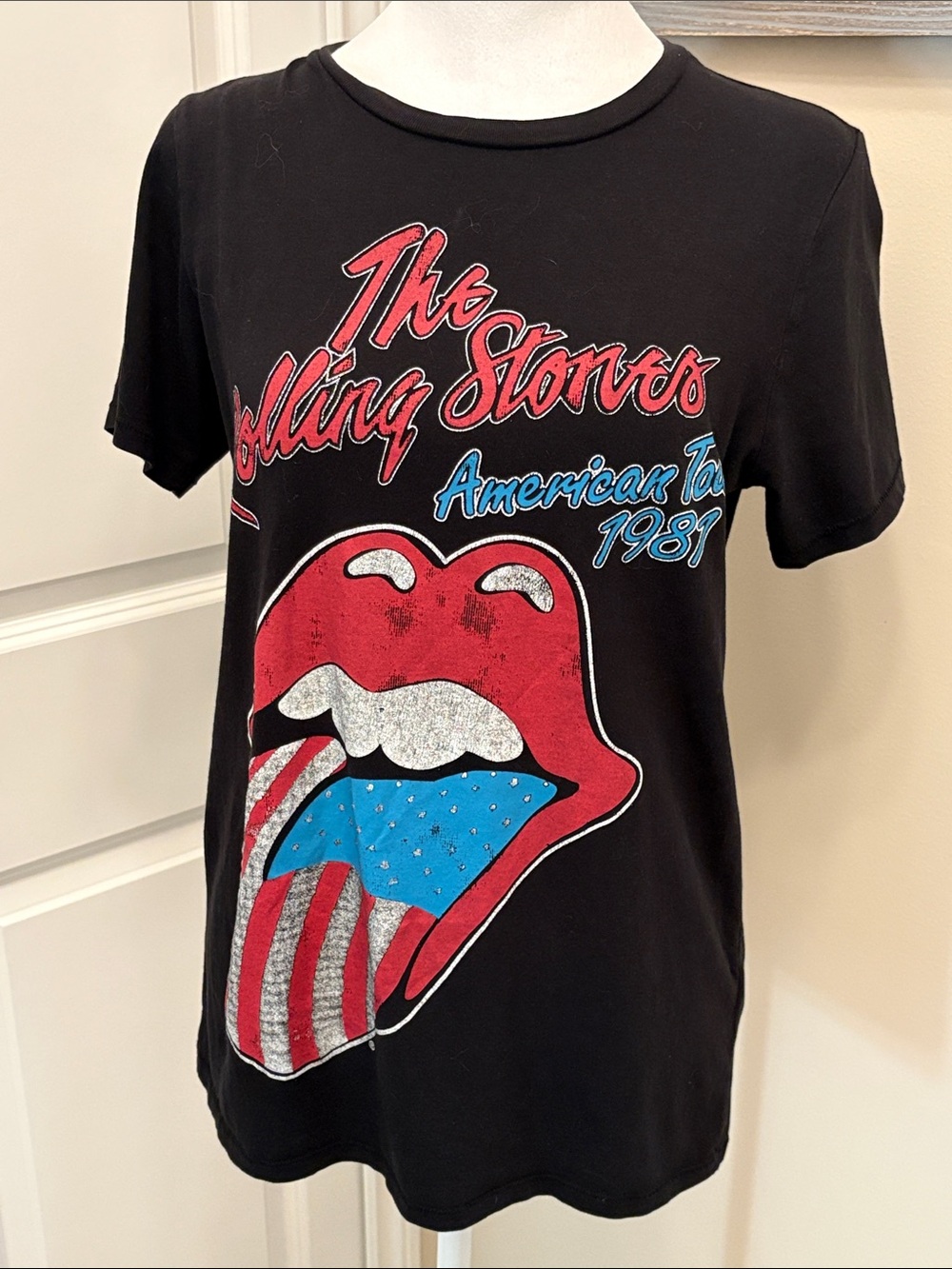 Vintage NWOT Hilfiger Denim The Rolling Stones Black Tee S/P Limited Edition